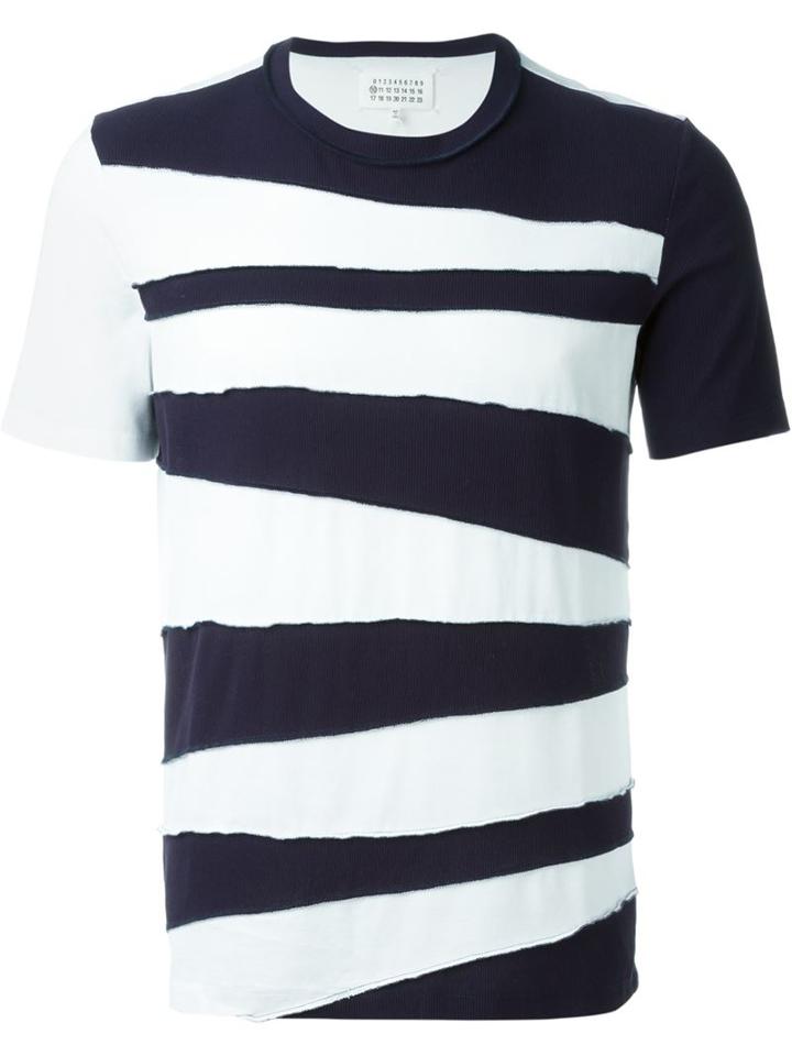 Maison Margiela Striped Panelled T-shirt