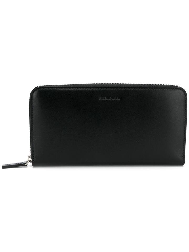 Jil Sander Zip Around Wallet - Black
