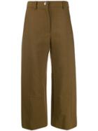 See By Chloé Colour Block Cropped Trousers - Brown