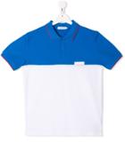 Calvin Klein Kids Contrast Panel Polo Shirt - Blue