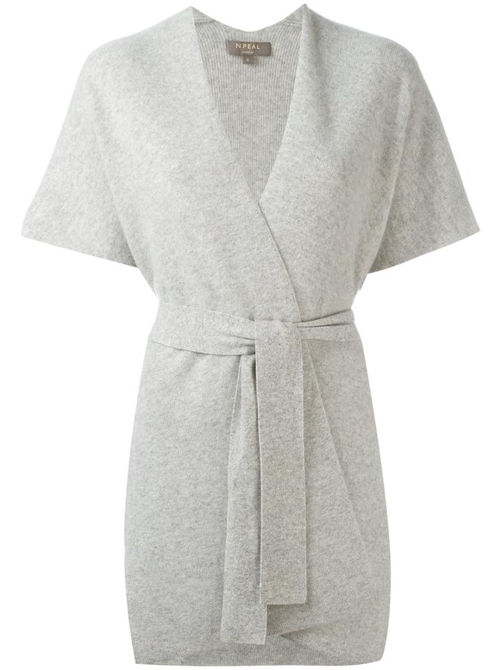 N.peal Wrap Cardigan, Women's, Grey, Cashmere