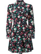 Ines De La Fressange Floral Print Shirt Dress, Women's, Size: 36, Black, Silk
