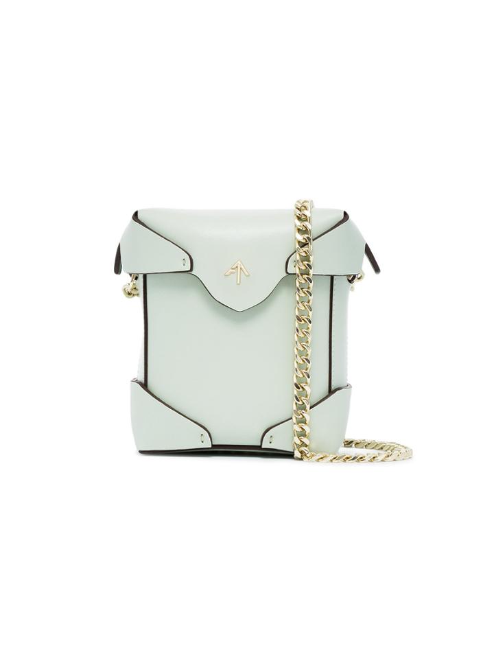Manu Atelier Micro Mint Pristine Cross Body Bag - Green
