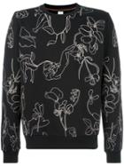 Paul Smith Embroidered Sweatshirt, Men's, Size: Large, Black, Cotton