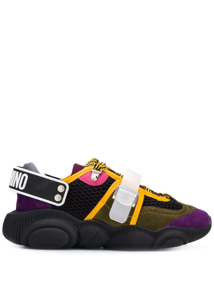 Moschino Colour-block Sneakers - Black