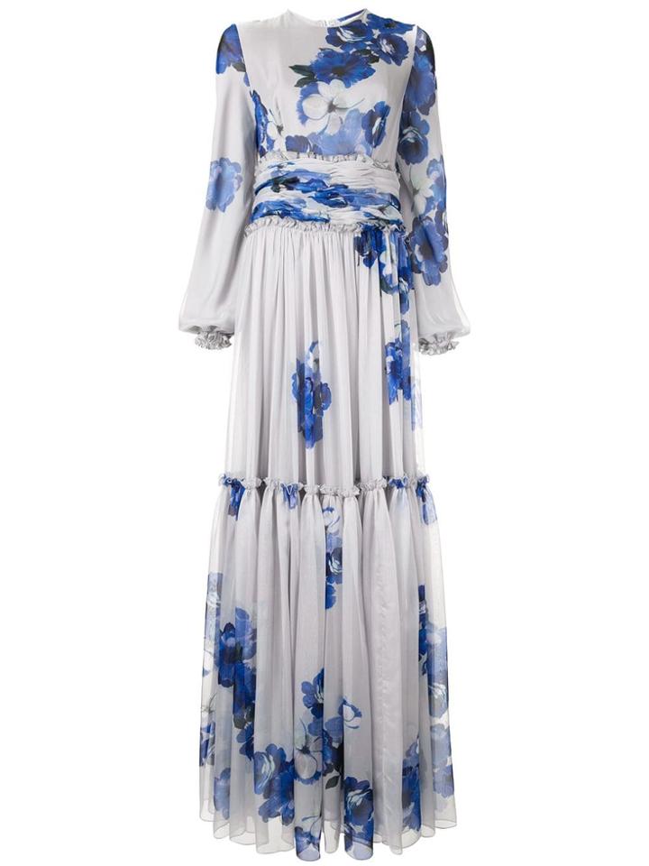 Costarellos Floral Maxi Dress - Grey