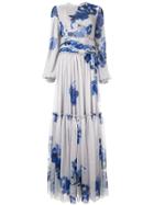 Costarellos Floral Maxi Dress - Grey
