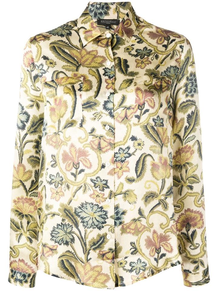 Antonelli Floral Print Shirt - Nude & Neutrals
