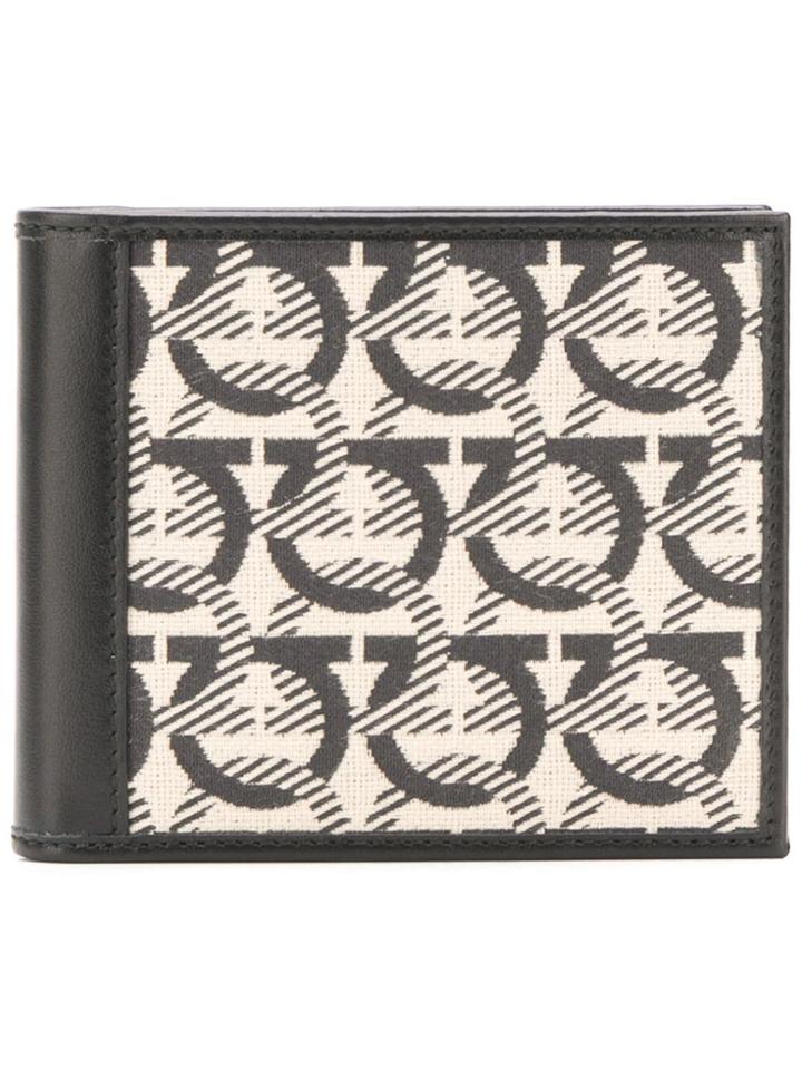 Salvatore Ferragamo Gancini Bi-fold Wallet - Black