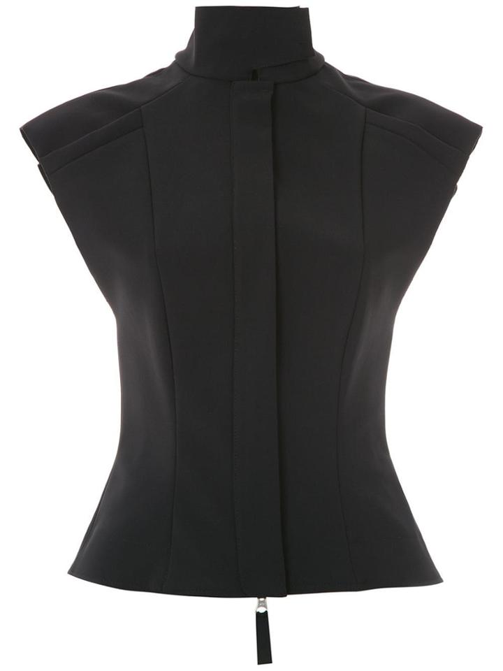Gloria Coelho Kigh Neck Vest - Black