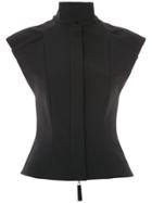 Gloria Coelho Kigh Neck Vest - Black