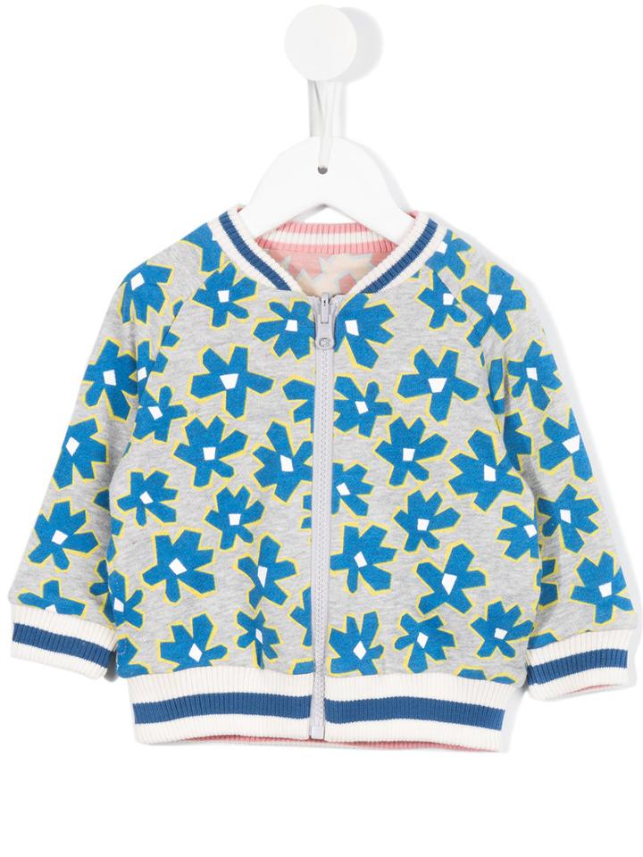 Stella Mccartney Kids Floral Bomber Jacket, Toddler Girl's, Size: 18 Mth, Grey