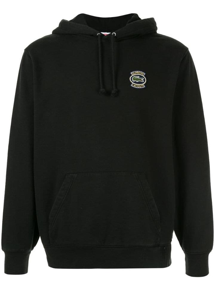 Supreme Lacoste Hooded Sweatshirt - Black