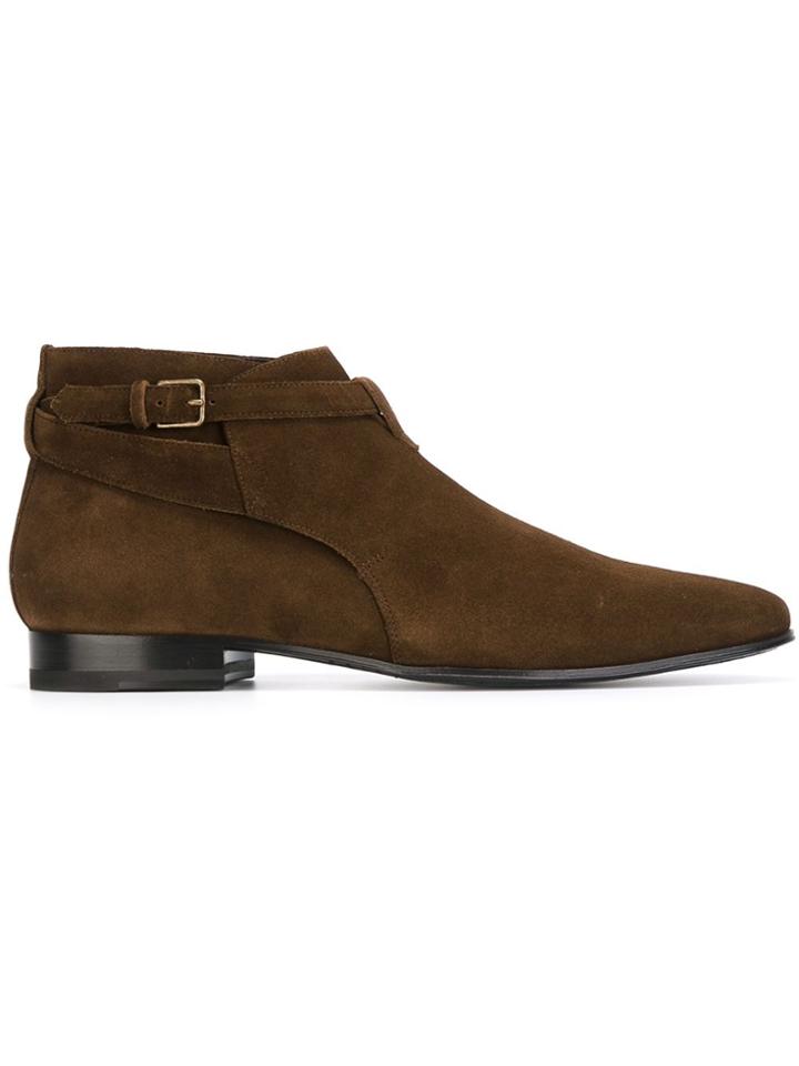 Saint Laurent 'london' Ankle Boots - Brown