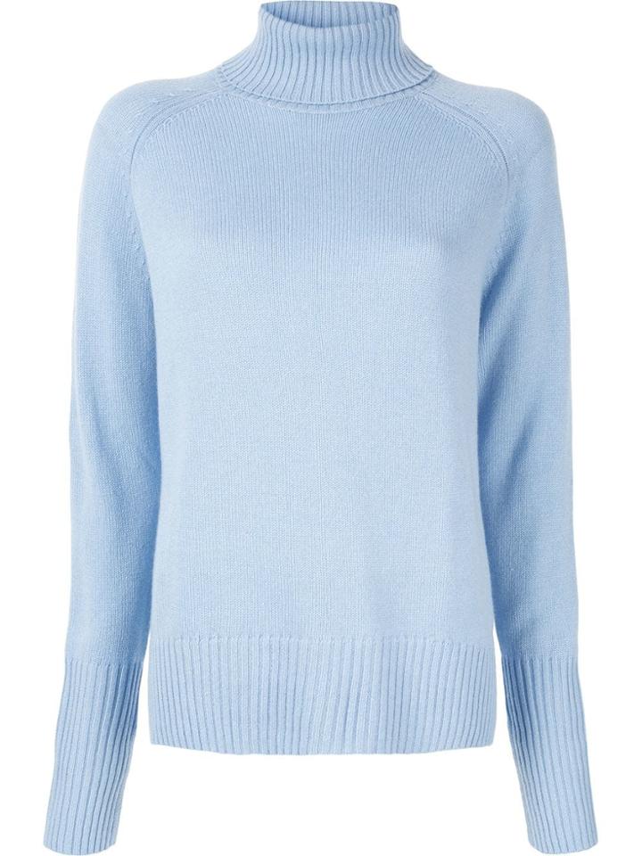 Lee Mathews Cashmere Turtleneck Sweater - Blue