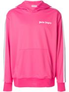 Palm Angels Side Stripe Logo Hoodie - Pink & Purple