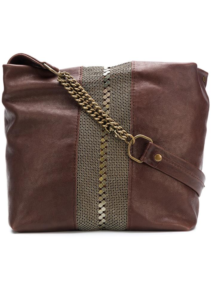 Laura B Mini Maxi Testa Bag - Brown