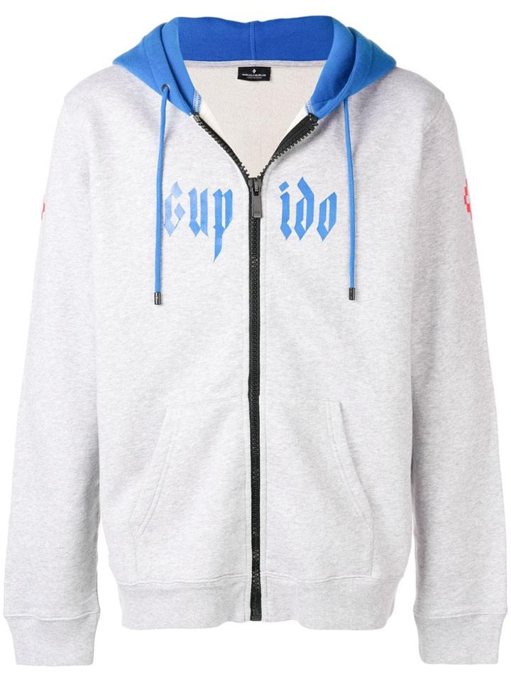 Marcelo Burlon County Of Milan Cupido Zipped Hoodie - Grey