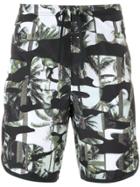 Neil Barrett Palm Camouflage Print Swim Shorts - Green