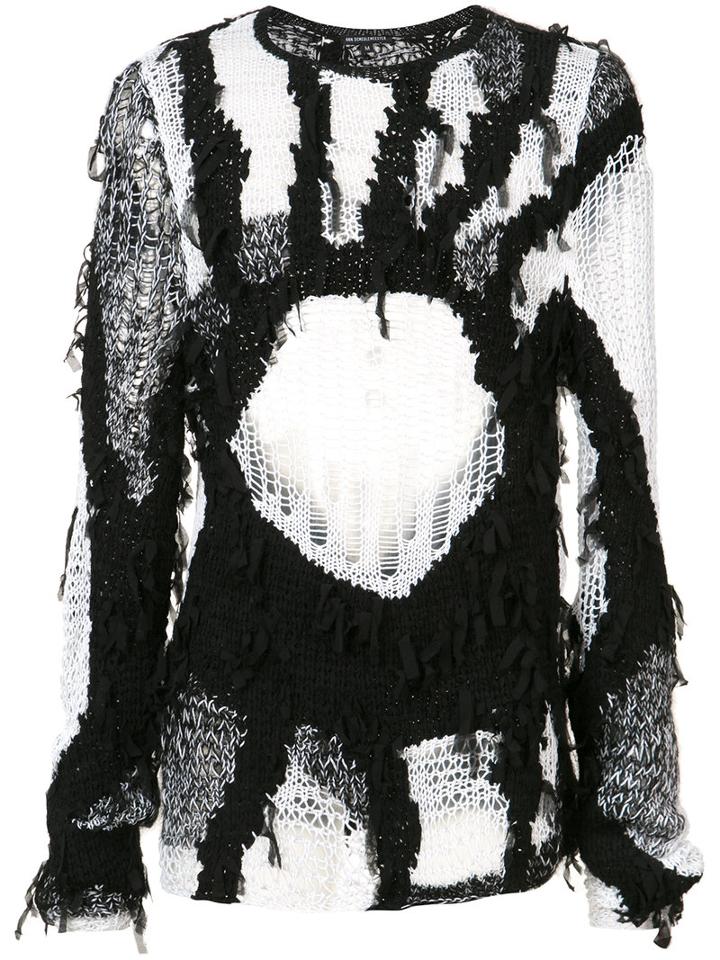 Ann Demeulemeester - Open Knit Jumper - Men - Silk/cotton - S, Black, Silk/cotton