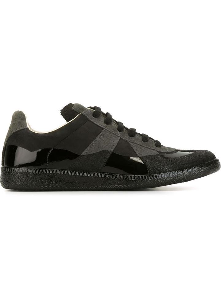 Maison Margiela Replica Sneakers, Men's, Size: 42.5, Blue, Calf Leather/leather/rubber