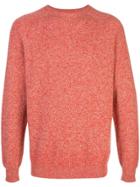 Sunspel Long-sleeve Fitted Sweater - Orange