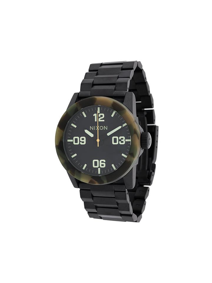 Nixon Tortoiseshell Trim Watch - Black