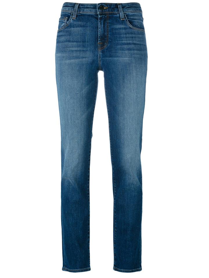 J Brand Straight Leg Jeans, Women's, Size: 31, Blue, Cotton/polyurethane