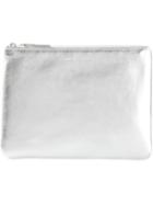 Comme Des Garçons Wallet 'silver' Zip Clutch