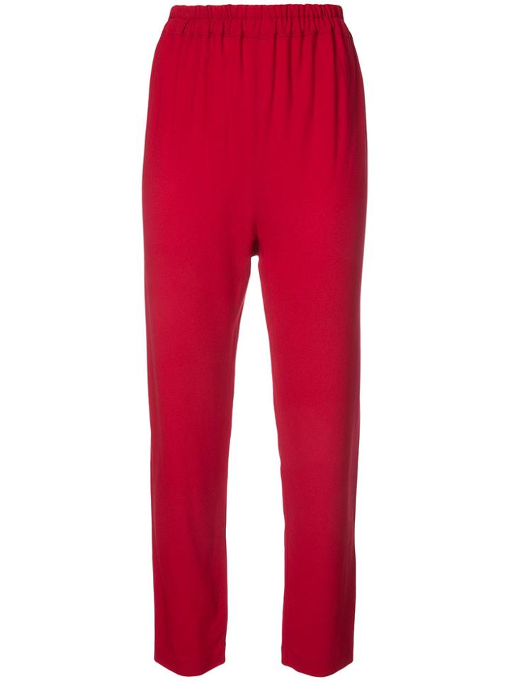 Mansur Gavriel Cropped Trousers - Red
