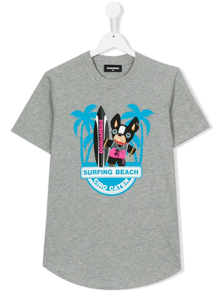 Dsquared2 Kids Print T-shirt, Boy's, Size: 14 Yrs, Grey