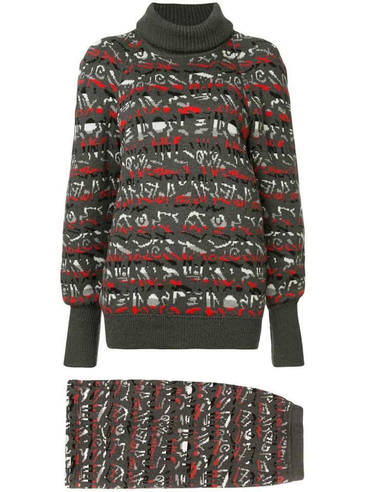 Fendi Vintage Fendi Setup Suit Jacket Skirt - Multicolour