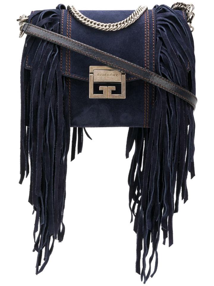 Givenchy Fringes Small Gv3 Bag - Blue