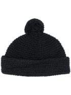 Armani Jeans Pom Pom Beanie - Black