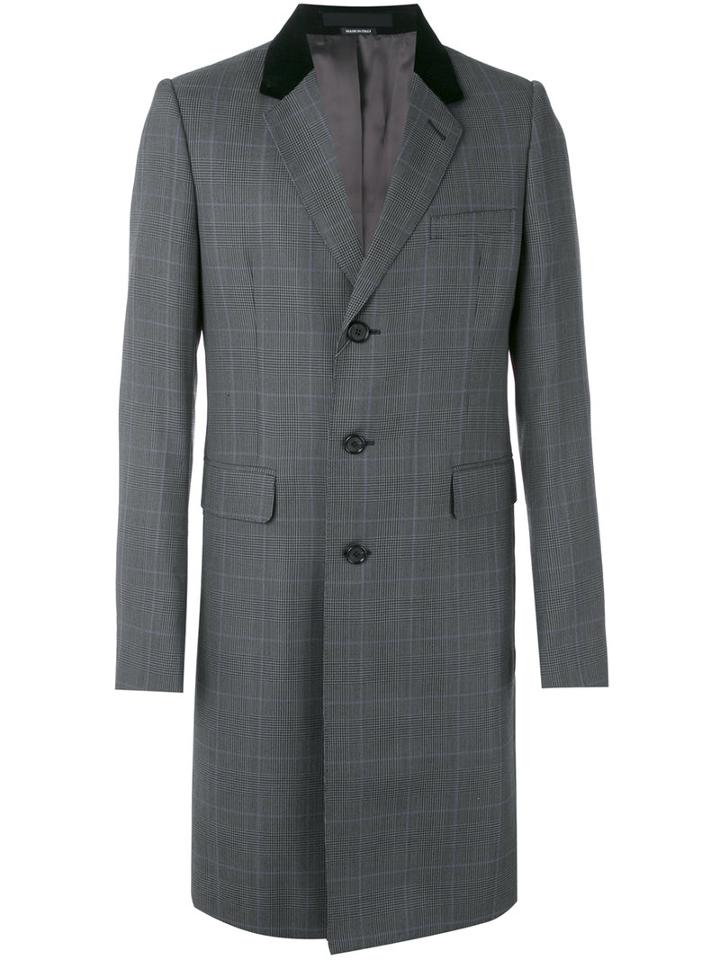 Alexander Mcqueen - Check Single-breast Coat - Men - Cotton/viscose/virgin Wool - 48, Grey, Cotton/viscose/virgin Wool
