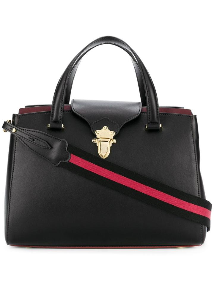 Tosca Blu Round Top Handle Tote - Black