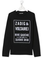 Zadig & Voltaire Kids Teen Logo Print Sweatshirt - Blue