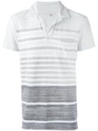 Orlebar Brown Striped Polo Shirt, Men's, Size: Small, White, Cotton