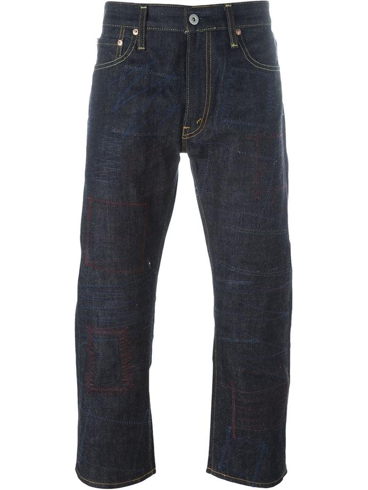 Junya Watanabe Comme Des Garçons Man Cropped Jeans, Men's, Size: S, Black, Cotton/calf Leather