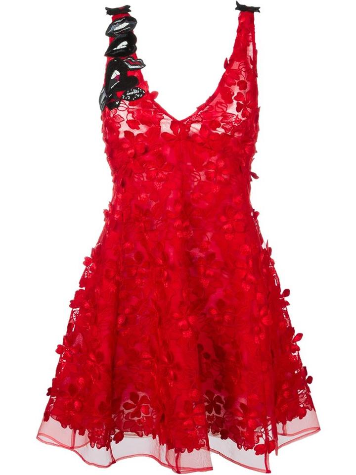 Giamba Flower Apliqué Dress