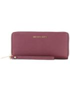 Michael Michael Kors 'jet Set Travel' Continental Wristlet, Women's, Pink/purple, Leather