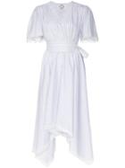 Evi Grintela Romy Pinstripe Cotton Midi-dress - White