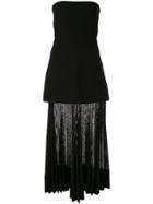 Dion Lee Net-pleat Strapless Dress - Black