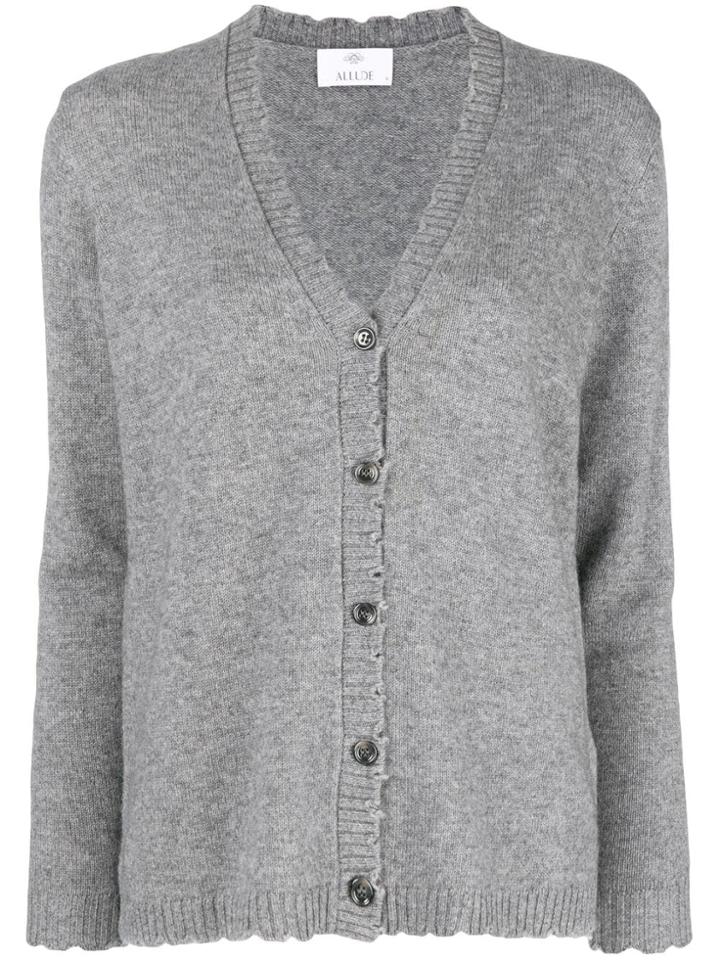Allude V-neck Jumper - Grey