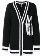 Msgm Deep-v Knitted Cardigan - Black