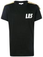 Les Benjamins Epaulette Detail T-shirt - Black
