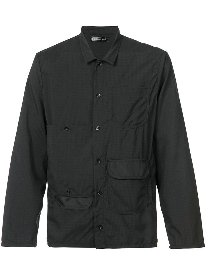 Longjourney - Multi-pockets Shirt - Men - Cotton/polyester - L, Black, Cotton/polyester