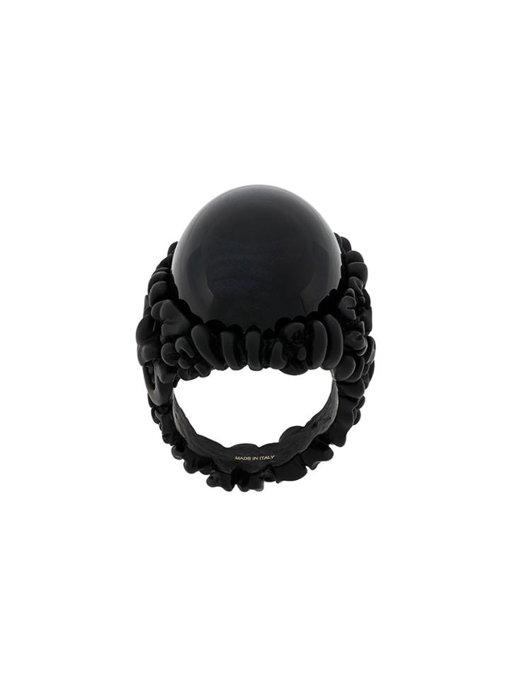 Salvatore Ferragamo Cabochon Ring - Black