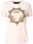 Mr & Mrs Italy Metallic Embroidered T-shirt - Pink