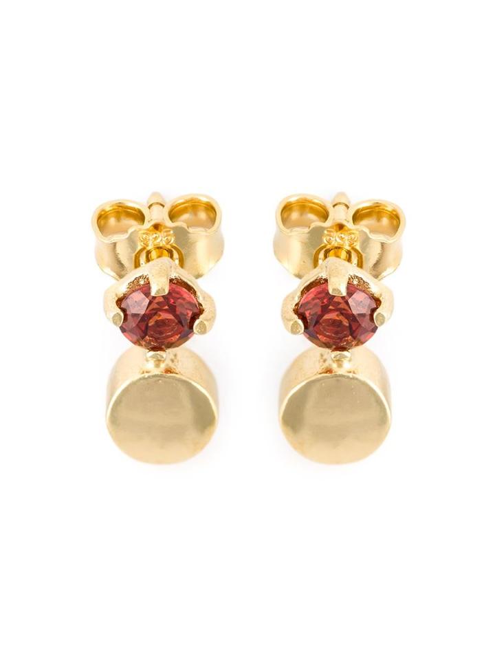 Wouters & Hendrix Playfully Precious Garnet Earrings, Women's, Metallic, Sterling Silver/gold Vermeil/garnet
